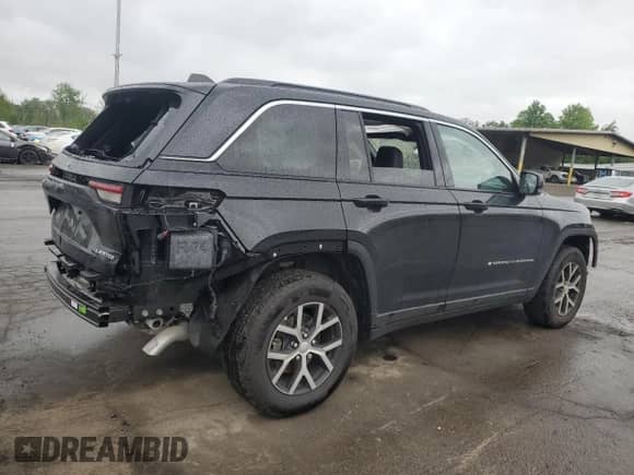2025 Jeep Grand Cherokee Limited with VIN 1C4RJHBG0SC269551, listed as a Copart auction lot 57686795 with Not provided miles and Salvage title. Bid and sale history available at DreamBid. Image 3.