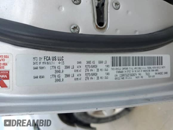 2015 Ram 1500 SLT z VIN 1C6RR7GG2FS669674, wystawiony jako Copart lot #72450984 z przebiegiem 150 419 mil mil oraz Szkoda całkowita • Salvage title. Historia ofert i sprzedaży dostępna na DreamBid. Obrazek 12.