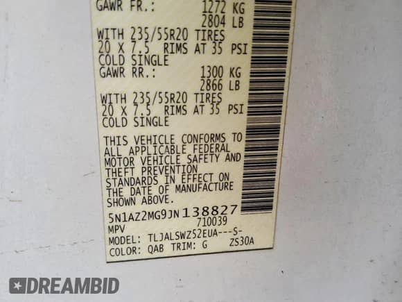 2018 Nissan Murano SL z VIN 5N1AZ2MG9JN138827, wystawiony jako Copart lot #82323995 z przebiegiem 187 623 mil mil oraz Czysty tytuł • Clean title. Historia ofert i sprzedaży dostępna na DreamBid. Obrazek 12.