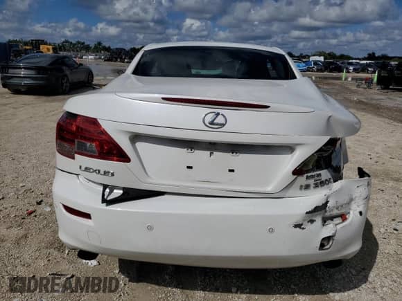 2010 Lexus IS 250 C z VIN JTHFF2C23A2512695, wystawiony jako Copart lot #82228725 z przebiegiem Nie podano mil oraz Szkoda całkowita • Salvage title. Historia ofert i sprzedaży dostępna na DreamBid. Obrazek 6.
