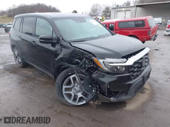 2023 Honda Passport EX-L with VIN 5FNYF8H56PB024816, listed as a IAAI auction lot 41785311 with 31,604 mi miles and . Bid and sale history available at DreamBid. Image 1.