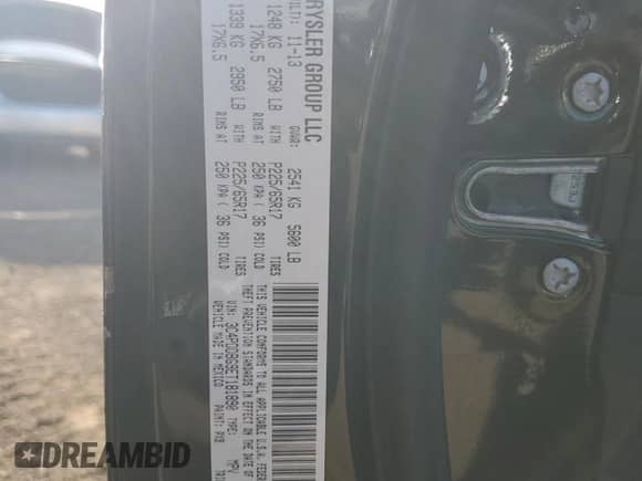 2014 Dodge Journey SXT with VIN 3C4PDDBG9ET181890, listed as a Copart auction lot 80855335 with 101,492 mi miles and Salvage title. Bid and sale history available at DreamBid. Image 12.