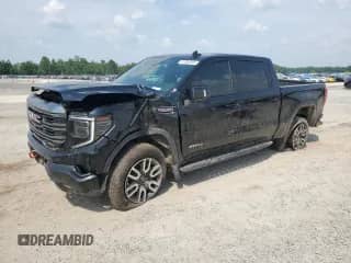 2024 GMC Sierra 1500 AT4 with VIN 1GTUUEEL6RZ265990, listed as a Copart auction lot 61506585 with 49,236 mi miles and Salvage title. Bid and sale history available at DreamBid. Image 1.