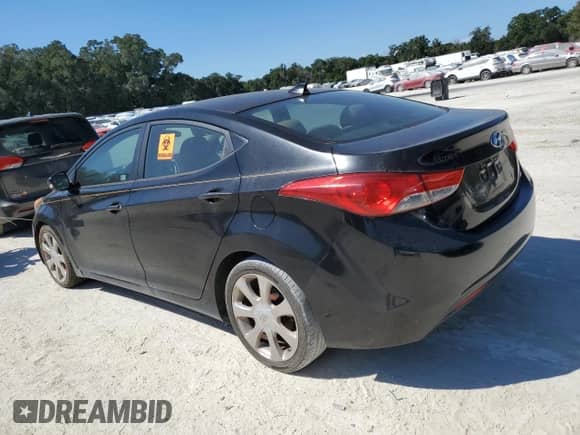 2011 Hyundai Elantra Limited with VIN KMHDH4AE2BU165504, listed as a Copart auction lot 83993465 with 146,382 mi miles and Clean title. Bid and sale history available at DreamBid. Image 2.