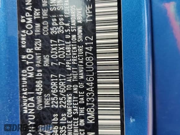 2020 Hyundai Tucson Value с VIN KM8J33A46LU087412, выставлен на аукционе Copart как лот 64636125 с пробегом 101 221 миль миль и Списание • Salvage title. История ставок и продаж доступна на DreamBid. Изображение 14.