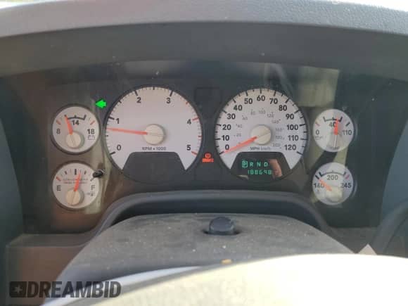 2007 Dodge 2500 SLT with VIN 3D7KR28A17G834085, listed as a Copart auction lot 82493865 with 188,698 mi miles and Salvage title. Bid and sale history available at DreamBid. Image 9.