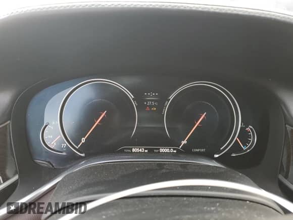 2017 BMW 7 Series 740i xDrive with VIN WBA7E4C59HGU99461, listed as a Copart auction lot 80321285 with 80,543 mi miles and Clean title. Bid and sale history available at DreamBid. Image 9.