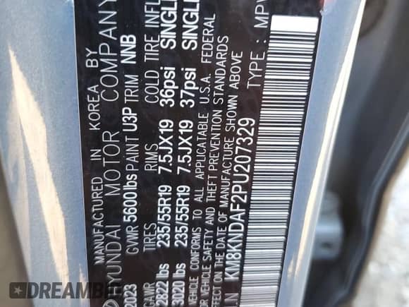 2023 Hyundai Ioniq 5 SEL с VIN KM8KNDAF2PU207329, выставлен на аукционе Copart как лот 71407845 с пробегом 120 609 миль миль и Чистый • Clean title. История ставок и продаж доступна на DreamBid. Изображение 12.