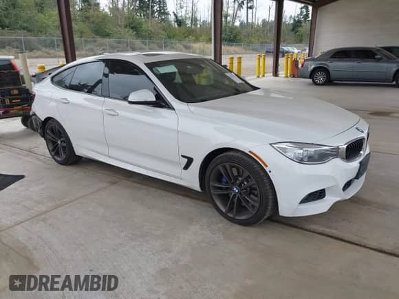 2014 BMW 3 Series 335i Gran Turismo xDrive z VIN WBA3X9C5XED153261, wystawiony jako IAAI lot #42790312 z przebiegiem 62 424 mil mil oraz . Historia ofert i sprzedaży dostępna na DreamBid. Obrazek 1.