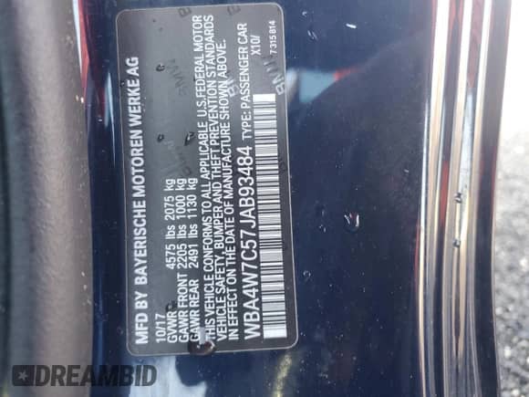 2018 BMW 4 Series 440i z VIN WBA4W7C57JAB93484, wystawiony jako Copart lot #71262405 z przebiegiem 56 522 mil mil oraz Szkoda całkowita • Salvage title. Historia ofert i sprzedaży dostępna na DreamBid. Obrazek 12.