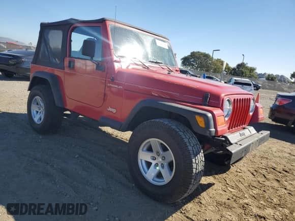 2001 Jeep Wrangler SE with VIN 1J4FA29P91P367534, listed as a Copart auction lot 81644824 with 156,597 mi miles and Clean title. Bid and sale history available at DreamBid. Image 4.