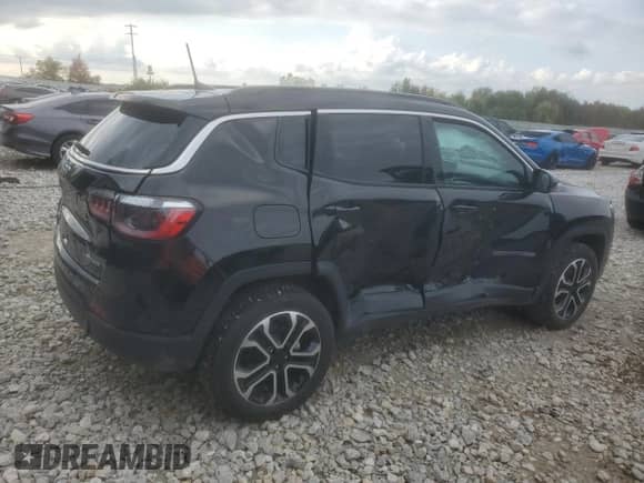 2023 Jeep Compass Limited with VIN 3C4NJDCNXPT506546, listed as a Copart auction lot 82047325 with 43,427 mi miles and Non repairable. Bid and sale history available at DreamBid. Image 3.