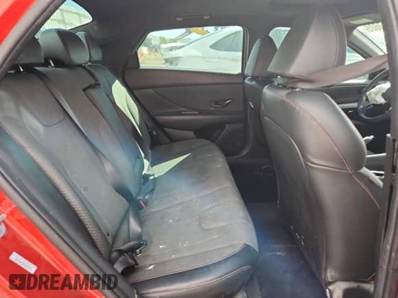 2021 Hyundai Elantra N Line z VIN KMHLR4AF6MU156390, wystawiony jako Copart lot #71933605 z przebiegiem Nie podano mil oraz Szkoda całkowita • Salvage title. Historia ofert i sprzedaży dostępna na DreamBid. Obrazek 10.