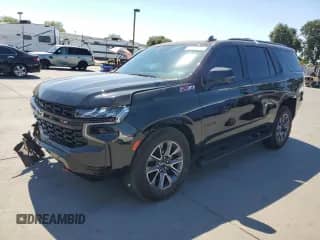 2023 Chevrolet Tahoe Z71 with VIN 1GNSKPKD1PR332098, listed as a Copart auction lot 64883395 with 72,453 mi miles and Salvage title. Bid and sale history available at DreamBid. Image 1.