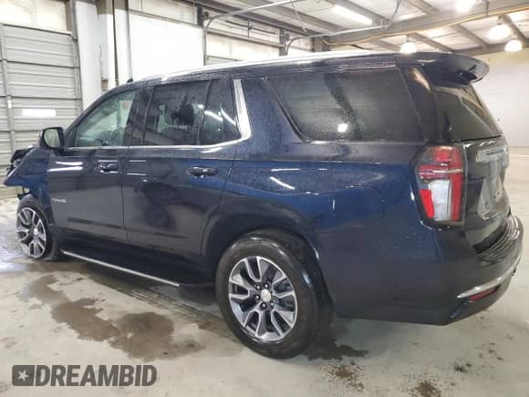 2023 Chevrolet Tahoe LT z VIN 1GNSCNKD0PR380094, wystawiony jako Copart lot #48987865 z przebiegiem 51 372 mil mil oraz Czysty tytuł • Clean title. Historia ofert i sprzedaży dostępna na DreamBid. Obrazek 2.