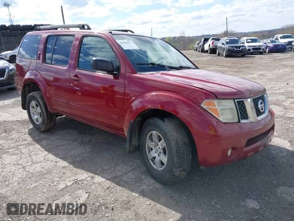 2007 Nissan Pathfinder SE with VIN 5N1AR18W87C624822, listed as a IAAI auction lot 41990477 with 220,869 mi miles and . Bid and sale history available at DreamBid. Image 1.