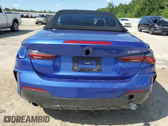 2023 BMW 4 Series 430i with VIN WBA23AT01PCL93790, listed as a Copart auction lot 61570615 with 22,345 mi miles and Clean title. Bid and sale history available at DreamBid. Image 6.