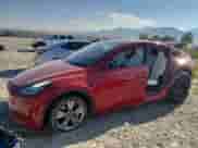 2021 Tesla Model Y Long Range with VIN 5YJYGDEE9MF141103, listed as a Copart auction lot 71258435 with 60,008 mi miles and Salvage title. Bid and sale history available at DreamBid. Image 1.