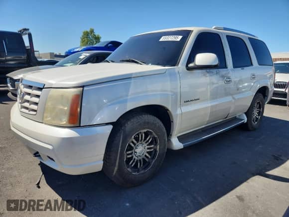 2002 Cadillac Escalade with VIN 1GYEK63N92R111696, listed as a Copart auction lot 69327295 with 257,576 mi miles and Salvage title. Bid and sale history available at DreamBid. Image 1.
