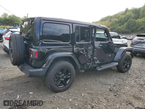 2023 Jeep Wrangler Sahara Altitude с VIN 1C4HJXENXPW619113, выставлен на аукционе Copart как лот 81230015 с пробегом 18 305 миль миль и Списание • Salvage title. История ставок и продаж доступна на DreamBid. Изображение 3.