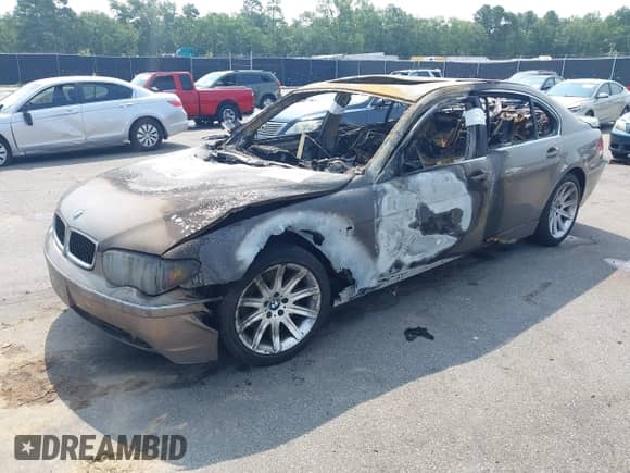 2004 BMW 7 Series 745Li with VIN WBAGN63454DS46104, listed as a IAAI auction lot 42686588 with Not provided miles and . Bid and sale history available at DreamBid. Image 2.