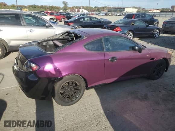 2007 Hyundai Tiburon GS with VIN KMHHM66D57U244908, listed as a Copart auction lot 75474434 with 141,725 mi miles and Salvage title. Bid and sale history available at DreamBid. Image 3.