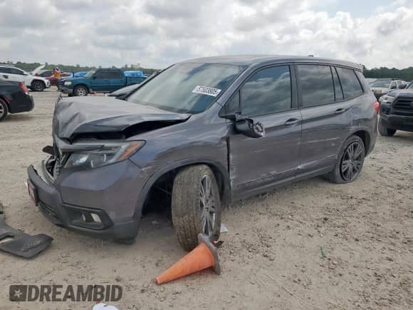 2021 Honda Passport EX-L with VIN 5FNYF7H53MB006604, listed as a Copart auction lot 57503805 with 101,282 mi miles and Salvage title. Bid and sale history available at DreamBid. Image 1.