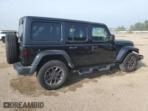 2021 Jeep Wrangler Unlimited Willys Sport with VIN 1C4HJXDG3MW590763, listed as a Copart auction lot 67635435 with 42,844 mi miles and Salvage title. Bid and sale history available at DreamBid. Image 3.
