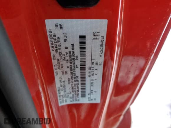 2023 Ford F-250 XL z VIN 1FTBF2BA4PEC28153, wystawiony jako Copart lot #82660284 z przebiegiem Nie podano mil oraz Szkoda całkowita • Salvage title. Historia ofert i sprzedaży dostępna na DreamBid. Obrazek 12.