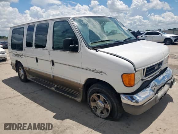 2006 Ford Econoline Cargo Recreational with VIN 1FDRE14W66HA26153, listed as a Copart auction lot 59239115 with Not provided miles and Salvage title. Bid and sale history available at DreamBid. Image 4.