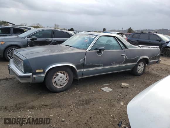 1985 Chevrolet El Camino с VIN 3GCCW80H9FS915947, выставлен на аукционе Copart как лот 84659344 с пробегом 38 549 миль миль и Списание • Salvage title. История ставок и продаж доступна на DreamBid. Изображение 1.