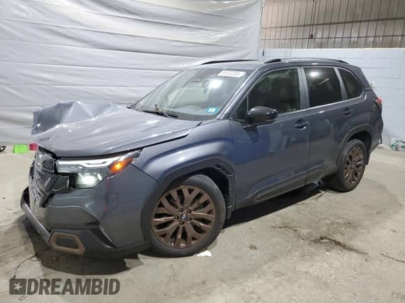2025 Subaru Forester Special Sports with VIN JF2SLDHC9SH439354, listed as a Copart auction lot 66332285 with 7,609 mi miles and Salvage title. Bid and sale history available at DreamBid. Image 1.