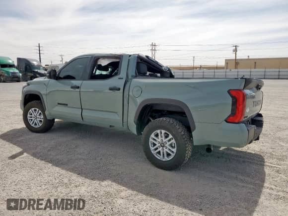 2025 Toyota Tundra SR with VIN 5TFLA5DB4SX257935, listed as a Copart auction lot 57320765 with 6,384 mi miles and Salvage title. Bid and sale history available at DreamBid. Image 2.