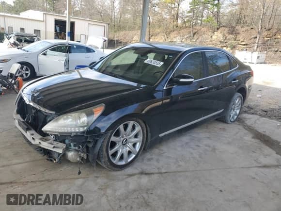 2012 Hyundai Equus Signature z VIN KMHGH4JH5CU043163, wystawiony jako Copart lot #50633555 z przebiegiem 201 133 mil mil oraz Szkoda całkowita • Salvage title. Historia ofert i sprzedaży dostępna na DreamBid. Obrazek 1.