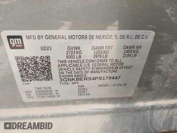 2023 Chevrolet Blazer RS с VIN 3GNKBERS4PS179447, выставлен на аукционе IAAI как лот 42210141 с пробегом 29 438 миль миль и . История ставок и продаж доступна на DreamBid. Изображение 9.