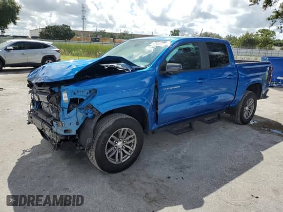 2023 Chevrolet Colorado 2WD LT with VIN 1GCGSCEC3P1132574, listed as a Copart auction lot 70146224 with 11,757 mi miles and Salvage title. Bid and sale history available at DreamBid. Image 1.