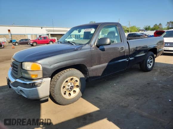2005 GMC Sierra 1500 Work Truck with VIN 1GTEC14V65Z239340, listed as a Copart auction lot 66666335 with 198,638 mi miles and Clean title. Bid and sale history available at DreamBid. Image 1.