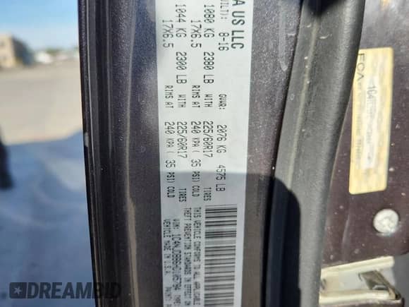 2017 Jeep Compass Sport z VIN 1C4NJDBB6HD105784, wystawiony jako Copart lot #81877555 z przebiegiem 120 813 mil mil oraz Szkoda całkowita • Salvage title. Historia ofert i sprzedaży dostępna na DreamBid. Obrazek 13.