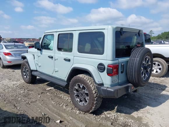2024 Jeep Wrangler Sahara with VIN 1C4PJXEG6RW277739, listed as a IAAI auction lot 42867736 with 9,183 mi miles and . Bid and sale history available at DreamBid. Image 3.