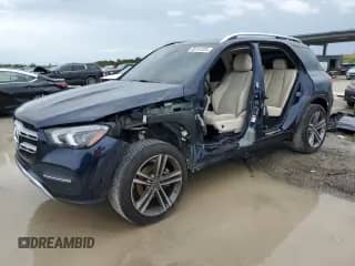 2022 Mercedes-Benz GLE 350 with VIN 4JGFB4JB0NA672052, listed as a Copart auction lot 80747225 with 42,952 mi miles and Salvage title. Bid and sale history available at DreamBid. Image 1.
