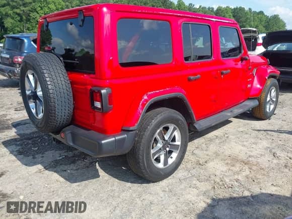 2021 Jeep Wrangler Unlimited Sahara High Altitude с VIN 1C4HJXEN2MW761970, выставлен на аукционе IAAI как лот 42716235 с пробегом 54 691 миль миль и . История ставок и продаж доступна на DreamBid. Изображение 4.