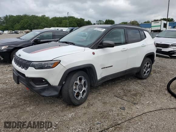 2022 Jeep Compass Trailhawk с VIN 3C4NJDDB2NT161918, выставлен на аукционе Copart как лот 63534165 с пробегом 72 490 миль миль и Списание • Salvage title. История ставок и продаж доступна на DreamBid. Изображение 1.