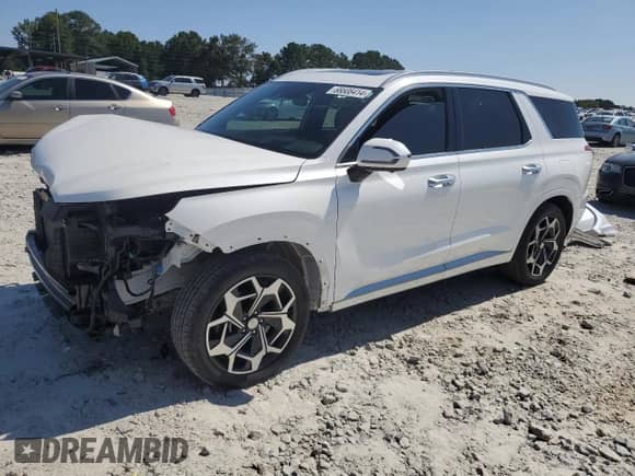 2022 Hyundai Palisade Calligraphy с VIN KM8R7DHE3NU385429, выставлен на аукционе Copart как лот 68808414 с пробегом 28 331 миль миль и Списание • Salvage title. История ставок и продаж доступна на DreamBid. Изображение 1.
