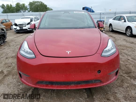 2021 Tesla Model Y Long Range with VIN 5YJYGDEE8MF072033, listed as a Copart auction lot 81556655 with 43,132 mi miles and Salvage title. Bid and sale history available at DreamBid. Image 5.
