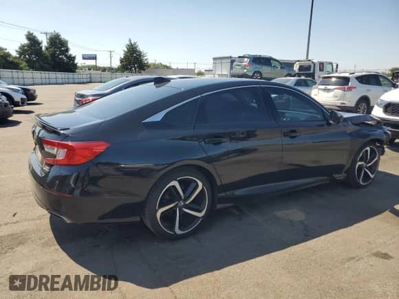 2019 Honda Accord Sport with VIN 1HGCV2F38KA010284, listed as a Copart auction lot 80355455 with 139,907 mi miles and Salvage title. Bid and sale history available at DreamBid. Image 3.