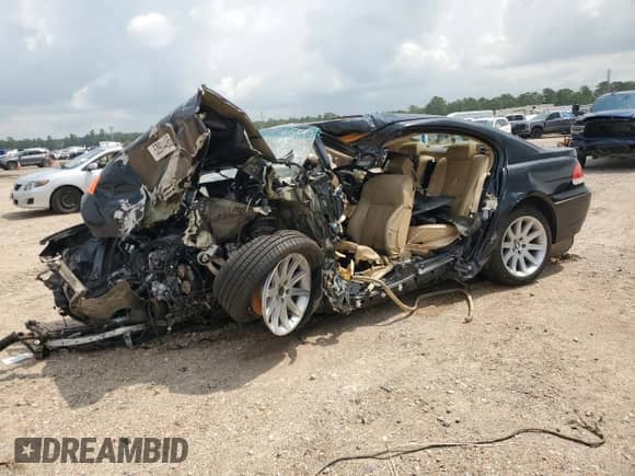 2003 BMW 7 Series 745Li with VIN WBAGN63453DR14935, listed as a Copart auction lot 53914495 with Not provided miles and Non repairable. Bid and sale history available at DreamBid. Image 1.