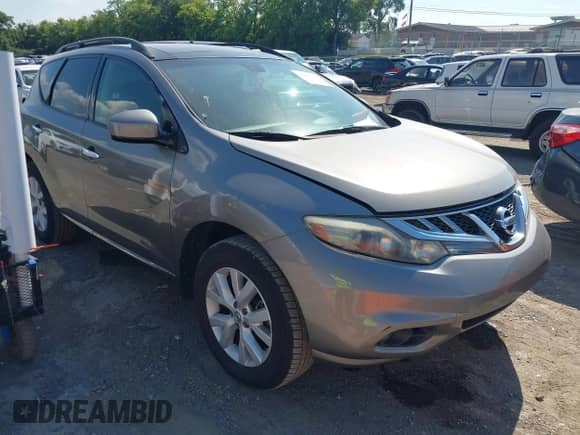 2012 Nissan Murano SL with VIN JN8AZ1MU6CW117181, listed as a IAAI auction lot 42858351 with 168,785 mi miles and . Bid and sale history available at DreamBid. Image 1.
