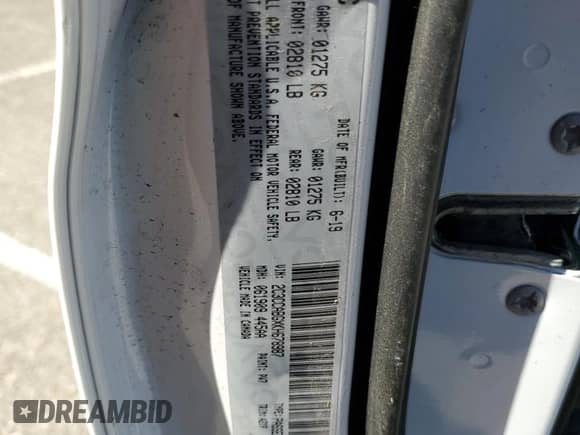 2019 Chrysler 300 S с VIN 2C3CCABGXKH678987, выставлен на аукционе Copart как лот 71802685 с пробегом Не указан миль и Списание • Salvage title. История ставок и продаж доступна на DreamBid. Изображение 12.