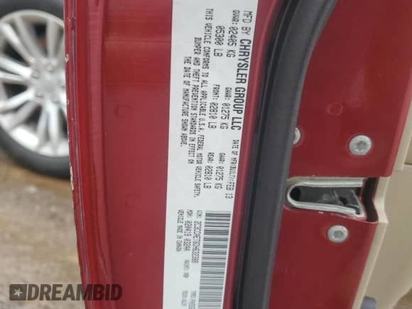 2013 Chrysler 300 C с VIN 2C3CCAET6DH632388, выставлен на аукционе Copart как лот 84001455 с пробегом 122 899 миль миль и Списание • Salvage title. История ставок и продаж доступна на DreamBid. Изображение 12.