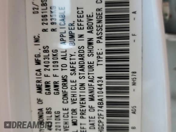 2011 Honda Accord EX с VIN 1HGCP2F74BA104434, выставлен на аукционе Copart как лот 83807565 с пробегом 277 382 миль миль и Чистый • Clean title. История ставок и продаж доступна на DreamBid. Изображение 12.